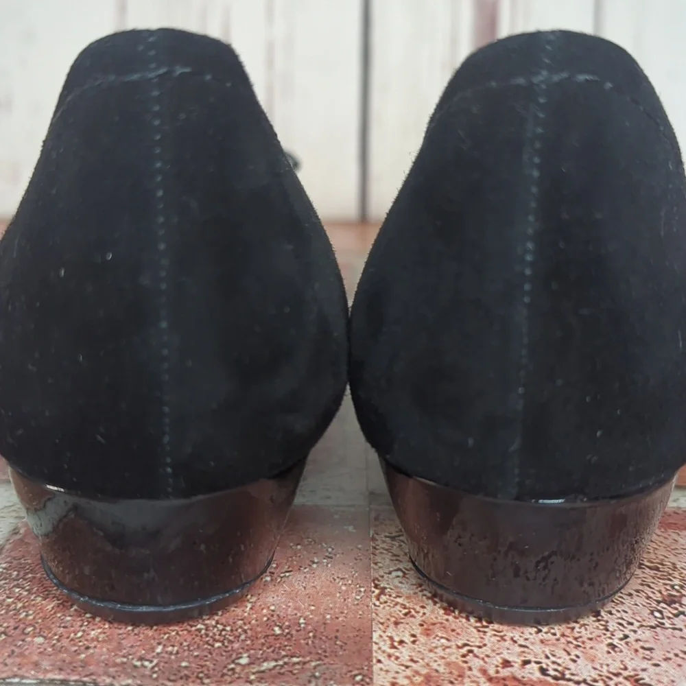 The Tulane Black Suede Super Slim Size 8.5 Narrow Foot by‎ Ros Hommerson